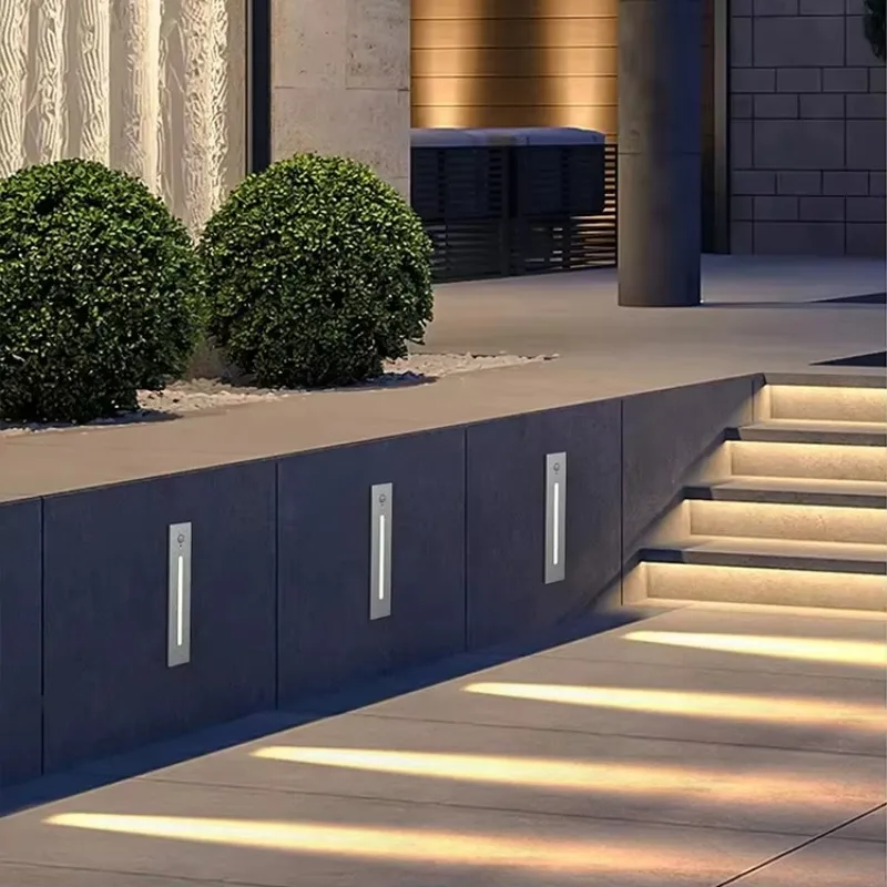 

Outdoor Wall Foot Lamp, Waterproof Garden, Courtyard, Corridor, Floor Corner Lamp, Step Hotel Sensor Lamp