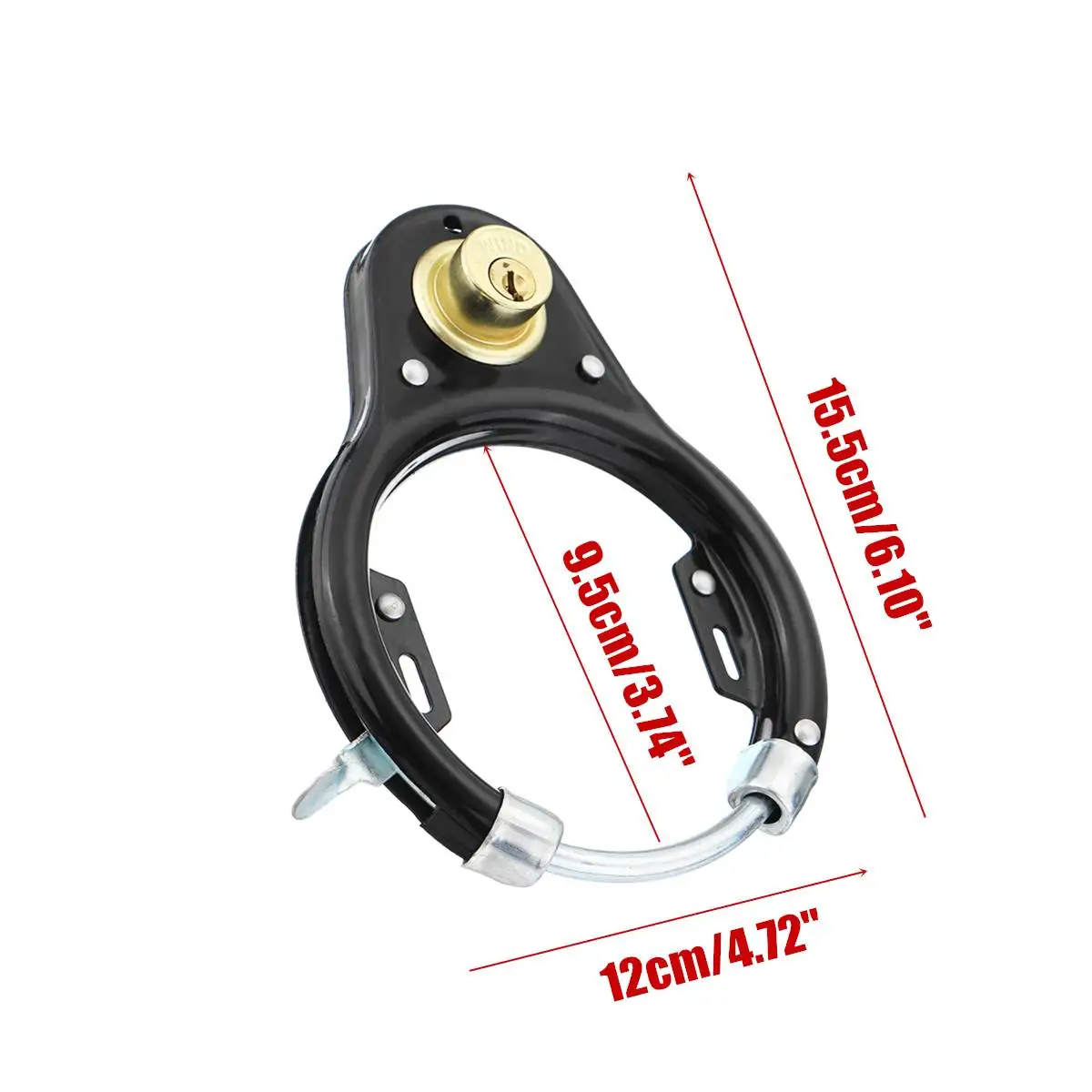 Vintage Móng Ngựa Khóa Xe Đạp Miếng Lót Xe Đạp Đạp Xe Bánh Lốp Xe Tay Ga Xe Máy An Ninh Móc Khóa Đi Kèm Chìa Khóa Phụ Kiện Xe Đạp