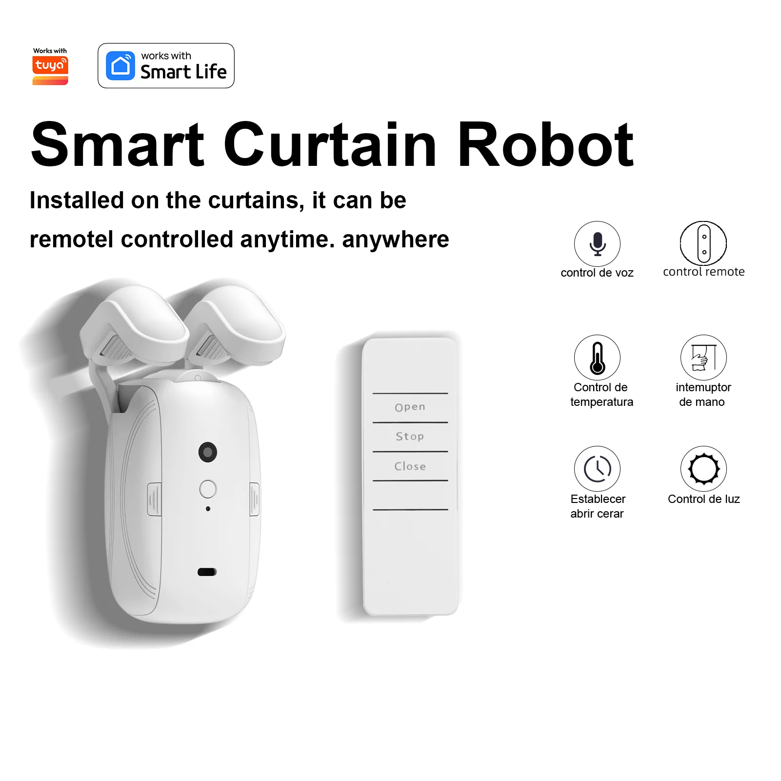 Smart curtains Automatic curtain robots Remote control Electric switch robots Control the light sensor Suitable for Roman rods