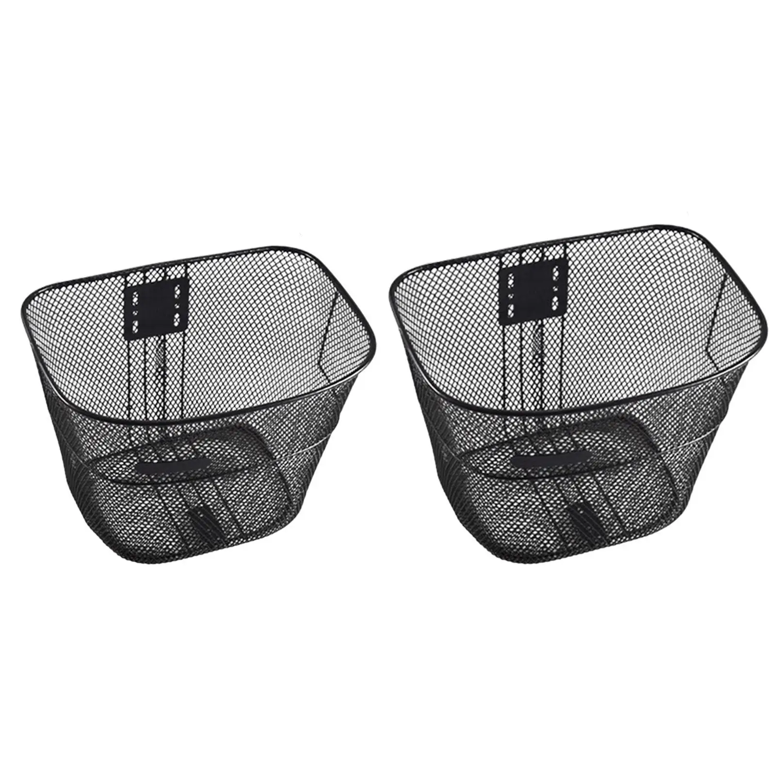 Bicycle Basket Storage Container Sturdy Practical Wire Mesh Heavy Duty Sundries Carrying Bike Front Basket for Outdoor Riding