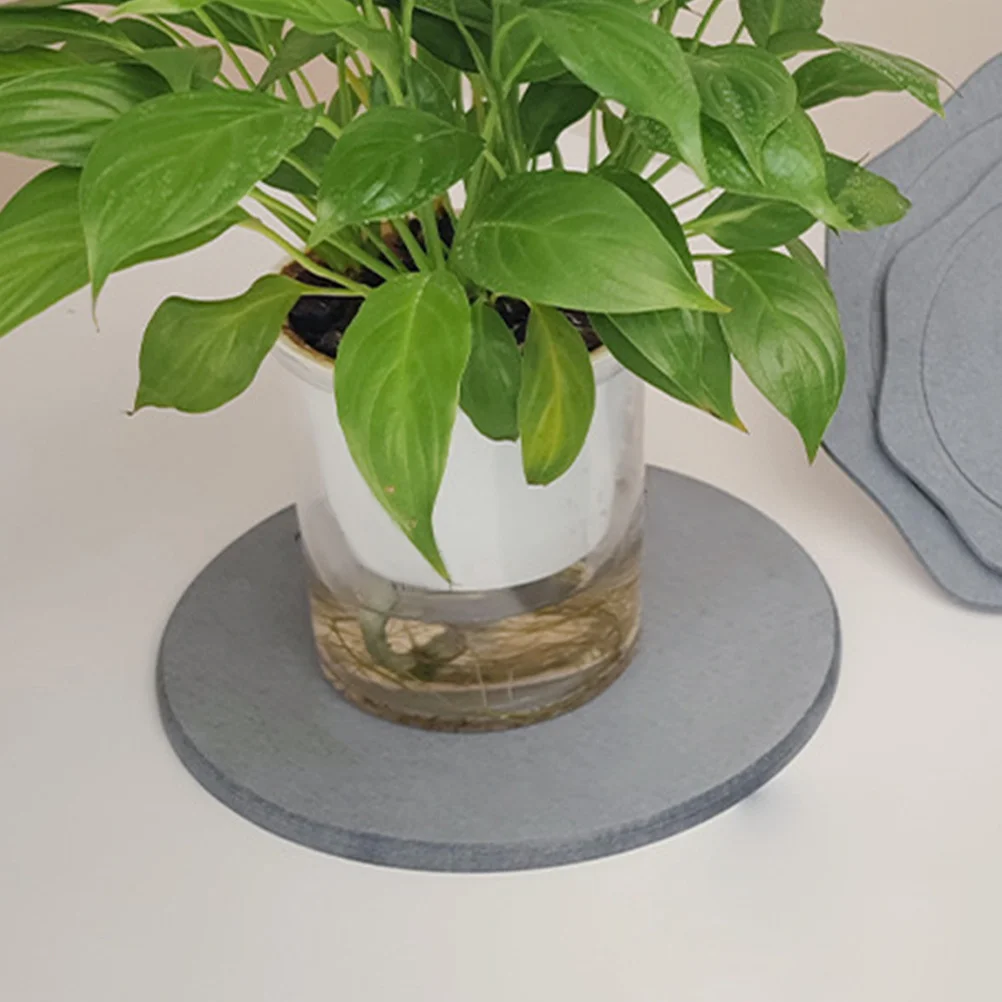 

2 шт., коврики для цветов из диатомита, водопоглощающий коврик для цветочного горшка, нескользящий поднос для сушки блюдца для растений, домашний декор для ванной комнаты, рабочего стола