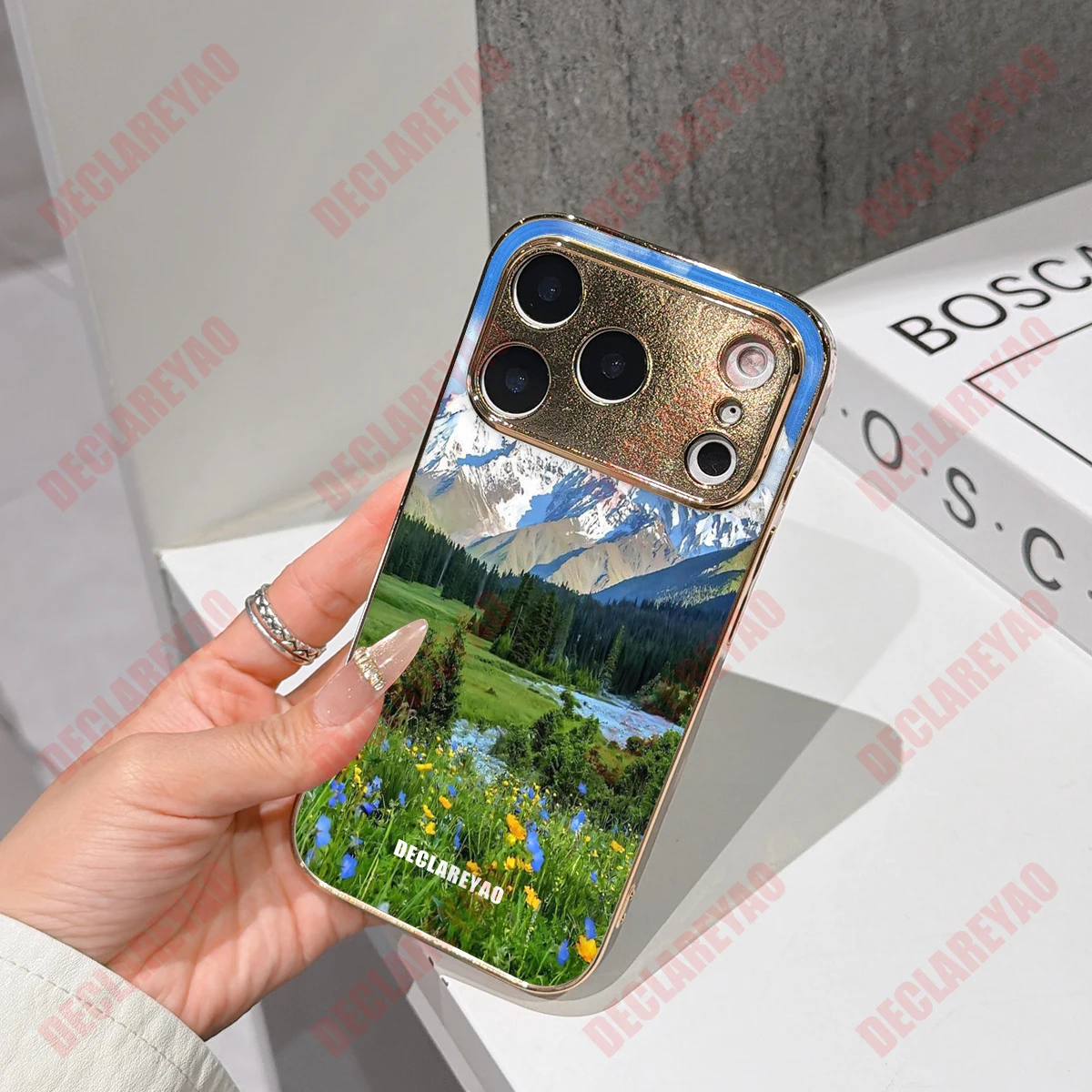 DECLAREYAO Custom Glass Case For iPhone 17 Air 16 16e 15 14 Plus 13 12 11 Pro Max X Xs XR 6 6S 7 8 SE 2020 2022 SE2 SE3 Cover view 6