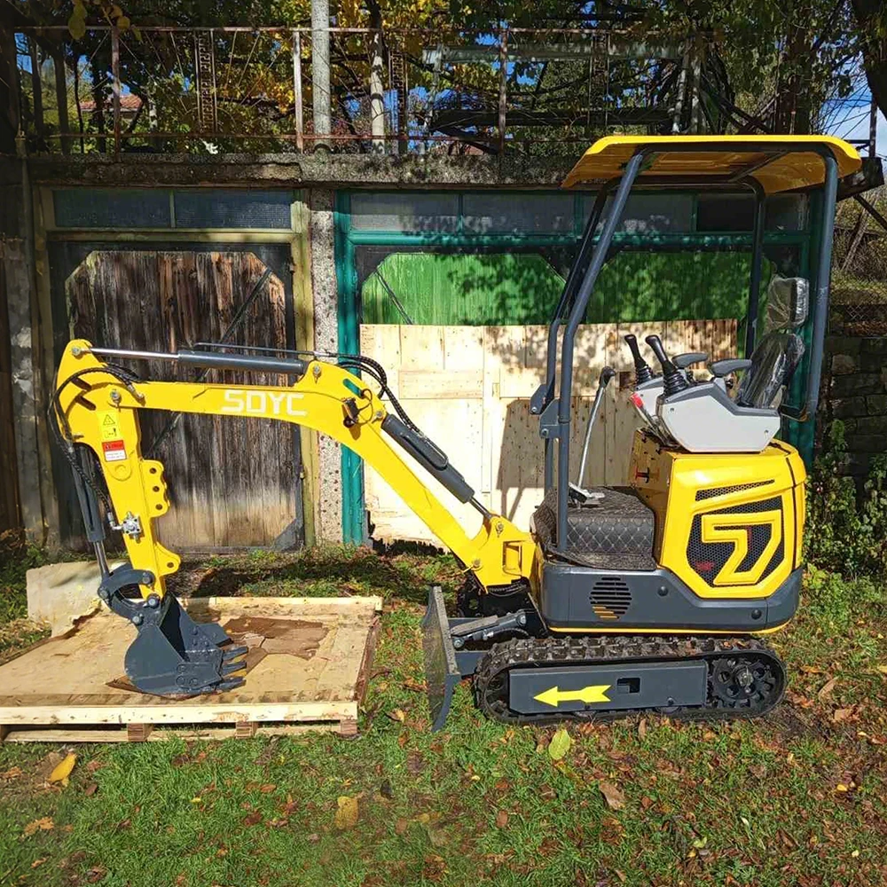 Free Shipping Mini Excavator 1.2 Ton Small Crawler Digger Backhoe with Thumb Euro 5 CE EPA Farm Home Diesel Excavator Customized