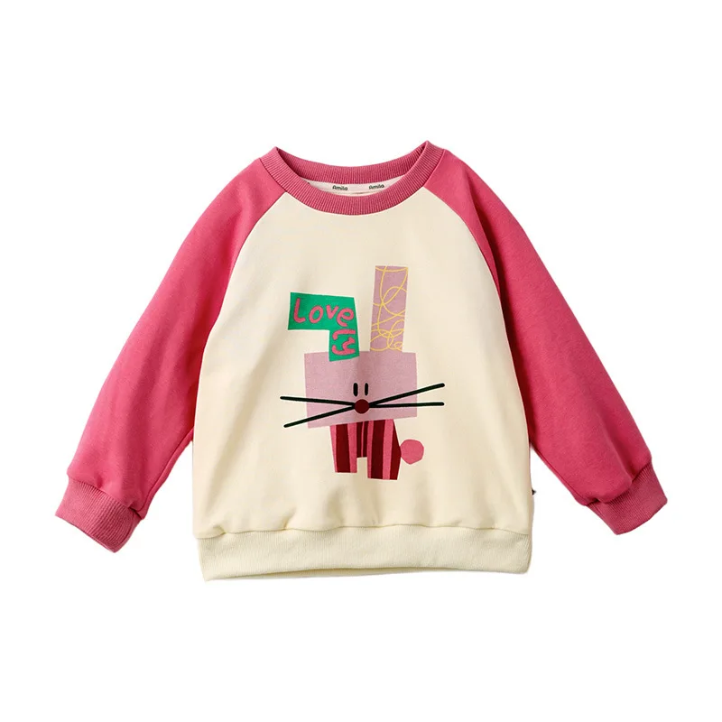 

Colorful And Vibrant Cartoon Hoodie Children's Clothing For Autumn 2025 New Children's Round Neck Versatile Long Sleeved T-shirt