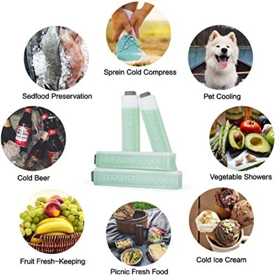 Ice Packs for Coolers Reusable Long Lasting Freezer Packs for Lunch Bags/Boxes, Cooler Backpack view 4