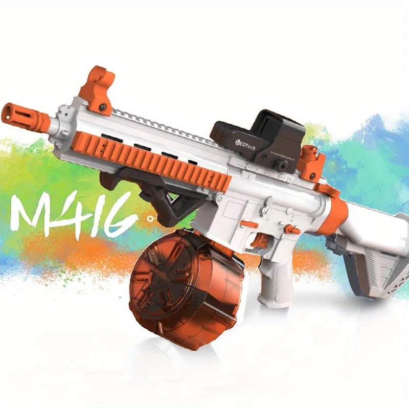 Juguete de Gel eléctrico M416, totalmente automático Splat-Blaster con modo Dual Manual/automático