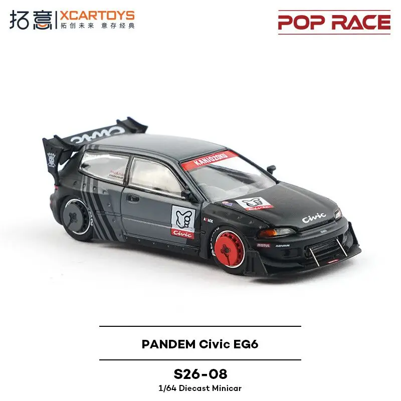 

XCARTOYS 1/64 Civic EG6 Rocket Rabbit Black Supercar Racing, литая миниатюрная модель автомобиля из сплава, детская игрушка, подарок, коллекционная вещь