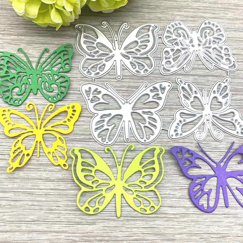 

4pcs Stencils Butterflies Knife Die High Carbon Steel Craft Dies Scrapbook Card Making Stencil Mold Storage Supplies