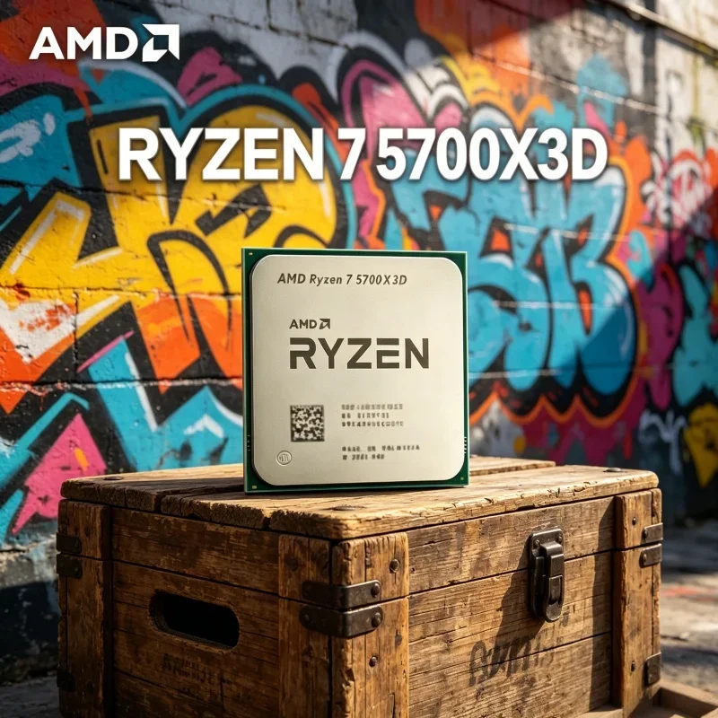 

AMD Ryzen 7 5700X3D 105W Desktop Processor 8C16T 4.1GHz Turbo AM4 Socket Compatible with X570 B550 Motherboard Unpackaged