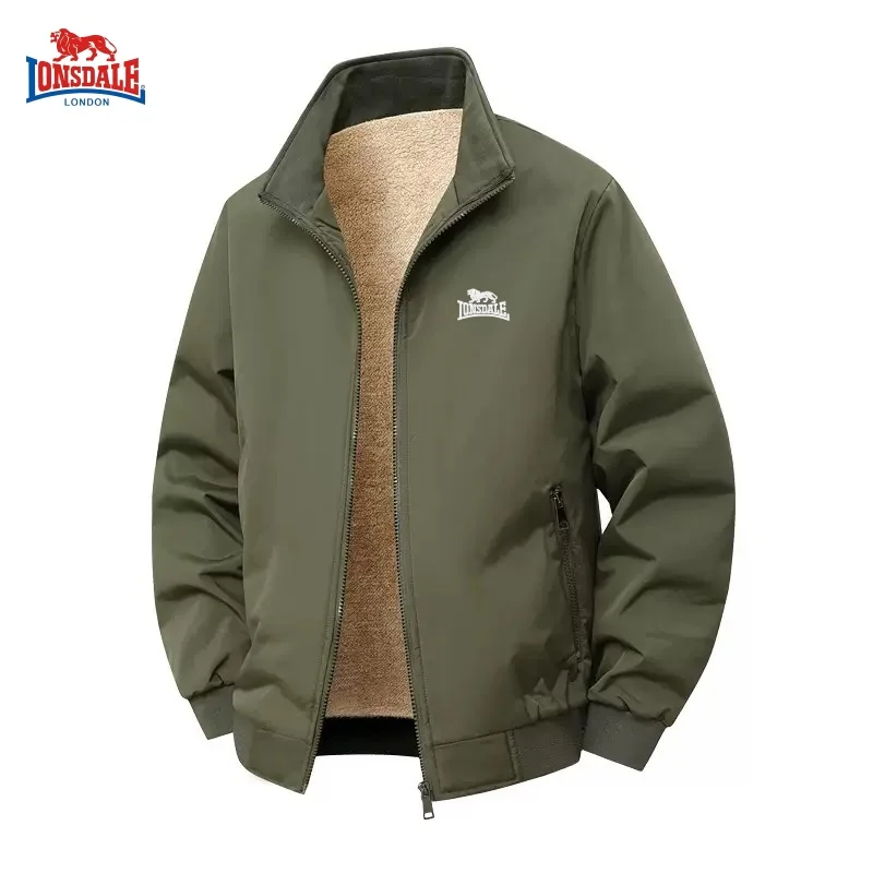 

New autumn and winter men's high-quality fleece warm jacket, fashionable and casual outdoor windproof versatile top