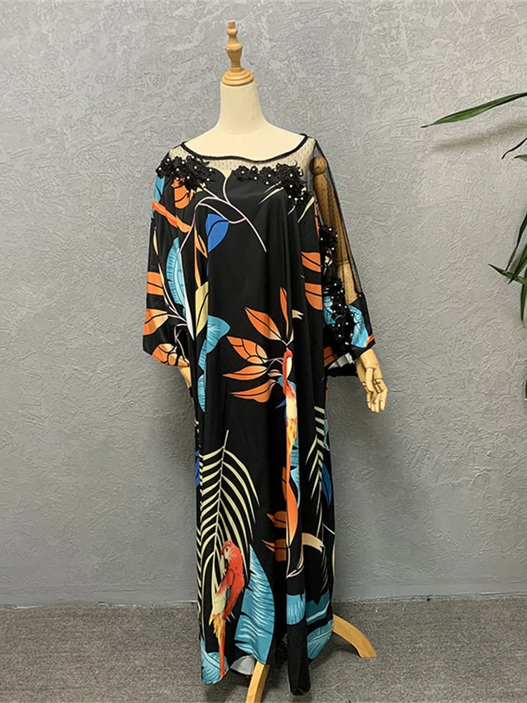 2024 Wedding Party Dresses For Women African Dashiki Print Long Sleeve Maxi Robe Prom Evening Gown Dubai Abaya Ladies Clothing