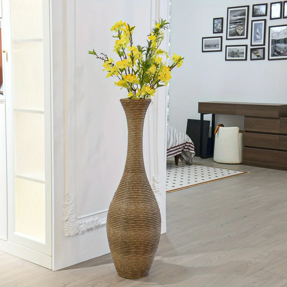 

39-inch high artificial rattan floor vase