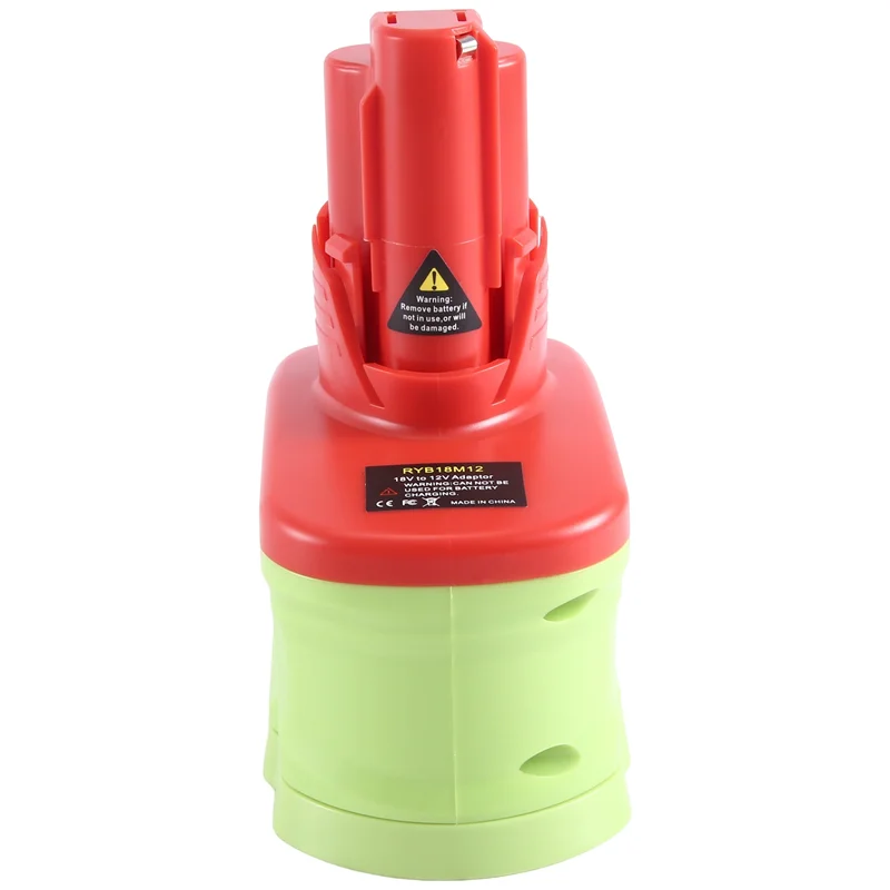 MAKE-RYB18M12 แบตเตอรี่อะแดปเตอร์อุปกรณ์เสริมสําหรับ RYOBI 18V แบตเตอรี่ลิเธียมแปลงสําหรับ 12V M12 เครื่องมือไฟฟ้าไร้สาย