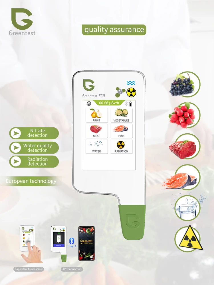 Imagem -05 - Greentest-tds Water Concentration Detector para Segurança Alimentar Home Kitchen Nitrate Tester Frutas e Vegetais e Radiação de Carne