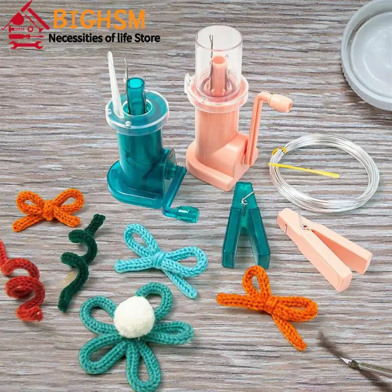 Portable DIY Hand Knitting Machine Spool Knitter Wool Winder Craft Cord Weave Tool For Knitting Spiral Loop Knot Craft Scarves