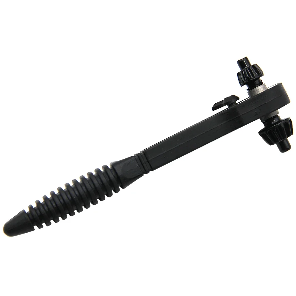 Black Dual-Use Ratchet Drill Chuck Key Wrench 12.8mm/17.2mm Two-In-One Tool for Home Improvement