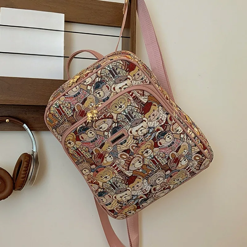 

Рюкзак большой вместимости, новый модный рюкзак с медвежонком для девочек-студенток, милый рюкзак для путешествий