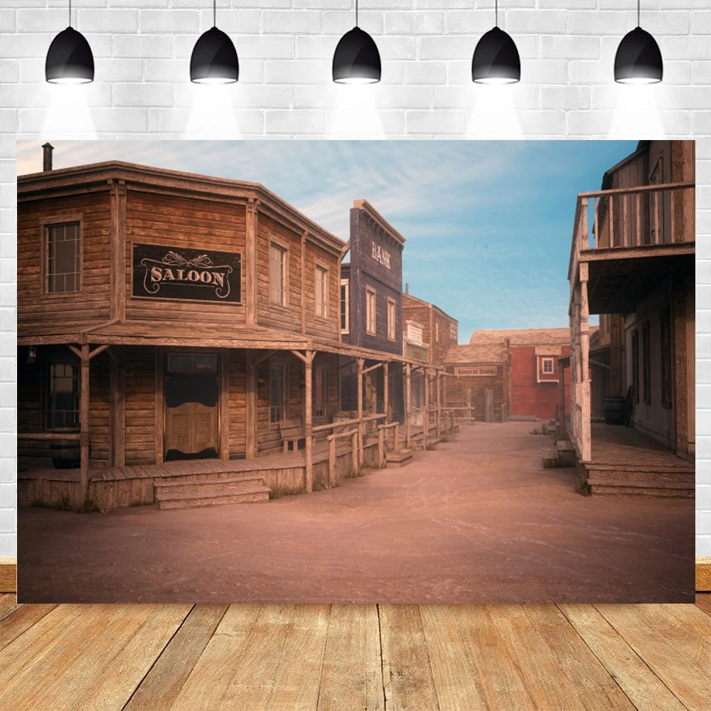 Wild West Cowboy Photography Photo Photo Decoration Props Boys Girls Cowboy Birthday Horse Wooden Wall Decoration Background