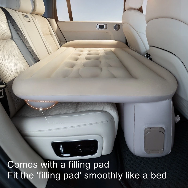 Car Backseat Sleeping Pad, Travel Bed, Automatic Inflation and Deflation, Portable Electric Self-Leveling Inflatable Bed