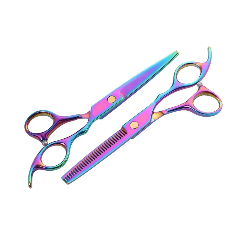 

1pcs Professional 6inch Multicolor Stainless Steel Hairdressing Scissors Haircut Cutting Shears Cut Thinning Barber