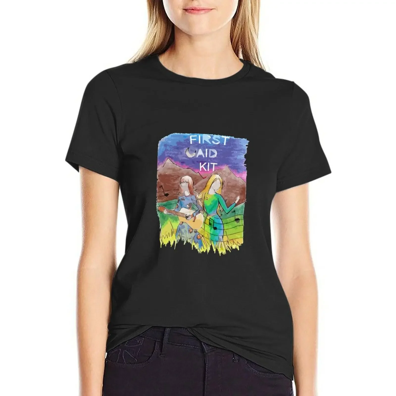 

First Aid Kit T-Shirt lady clothes animal print shirt for girls female funnys Woman clothes
