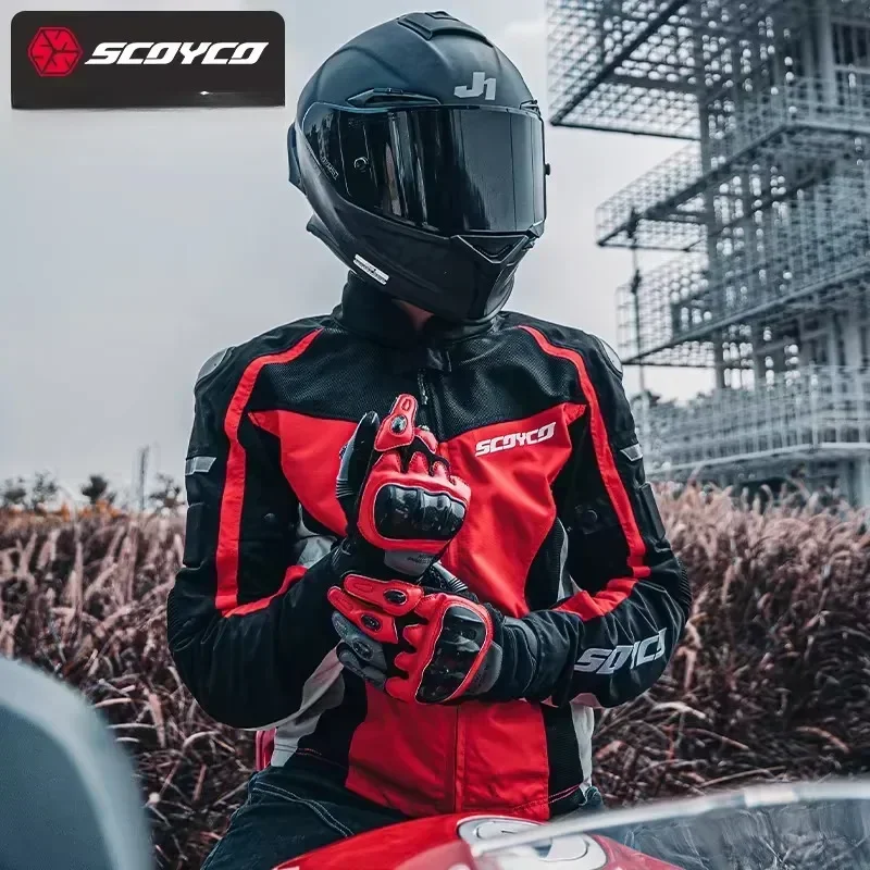 Scoyco Motorcyclist Jacket Men's Motorcycle Wear Racing Fall Resistant Summer Breathable Chest Protective Fall Resistant Jacket