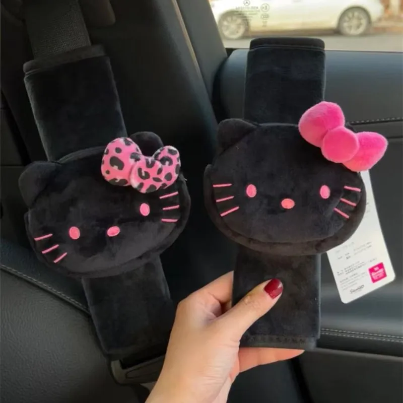 

Black Hello Kitty Car Seat Belt Covers Accesorios Coche Car Shoulder Pad Seat Belt for Adults Youth Kids Accessories Interior