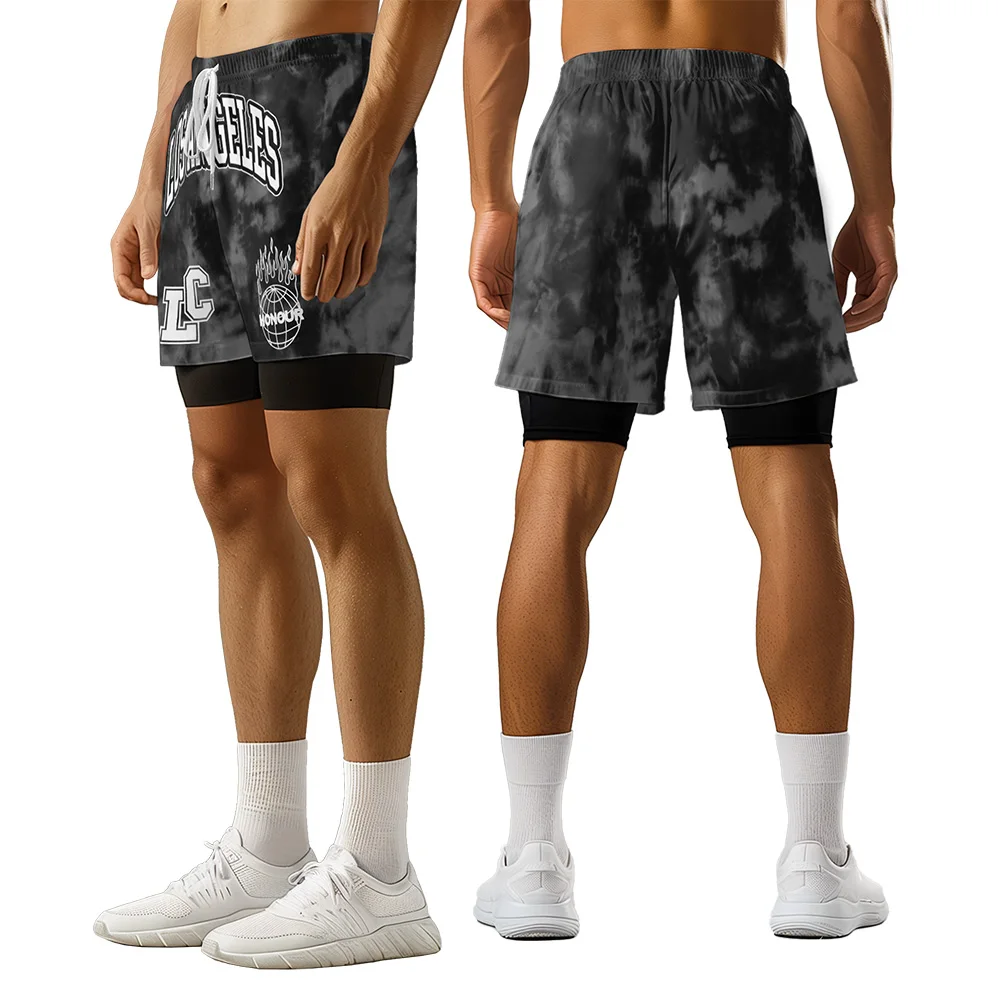 2024 New original design ball Fire letters Summer trend style 3D advanced printed casual basketball style shorts