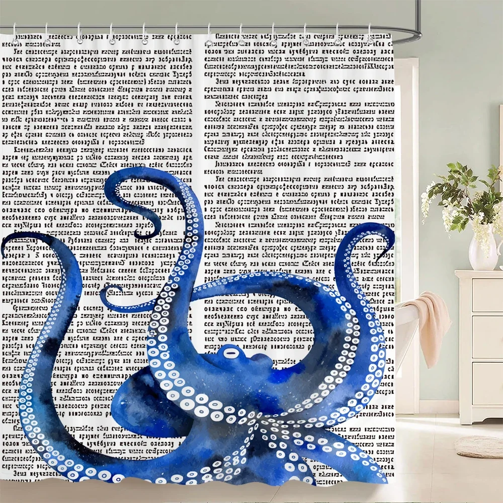 

Octopus Shower Curtains Bath Curtains Waterproof Bathroom Decor With Hooks 3d Printing 180*180cm Decoration Bath Curtain