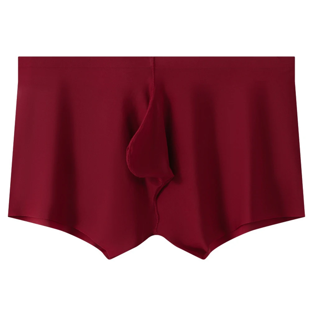 جميع المواسم اليومية الرجال الملابس الداخلية الملاكم ملخصات الصلبة سيور السروال تنفس مريحة الحرير الجليد خفيفة الوزن #3