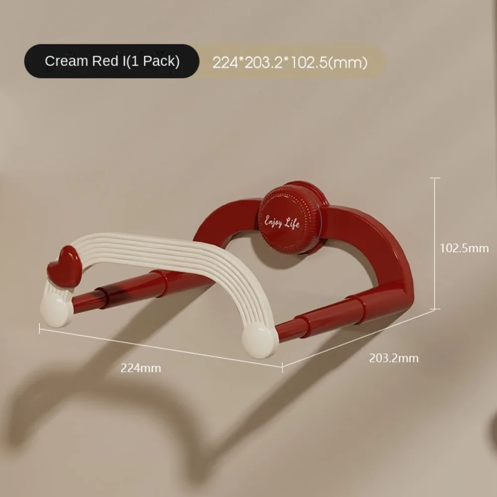 Multifunctional Wall-Mounted Storage Rack Waterproof Great Load Bearing Bathroom Tissue Box Black/Red/White Bathroom Glass Shelf