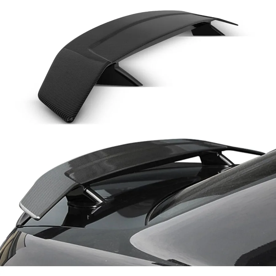 

Spoiler Wing GT Style Universal 52 ABS Glossy Carbon Look Rear Trunk Spoiler Wing for Cars Dark Black High-Performance A
