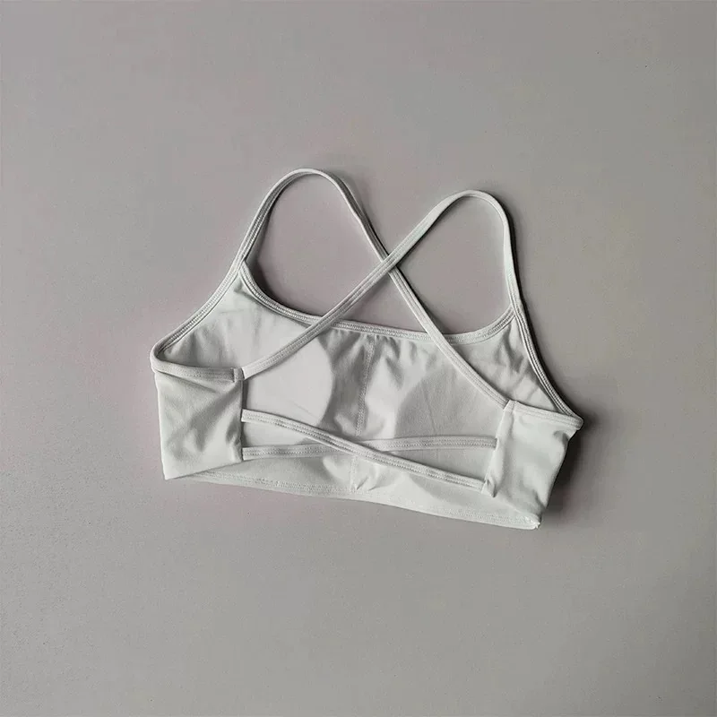 Damen-Sport-BH mit überkreuztem Rücken, stoßfest, gerafft, sexy Gym-Lauf-BH, Sommer-Yoga-Weste, bequeme Outdoor-Fitnesskleidung – Detail 9
