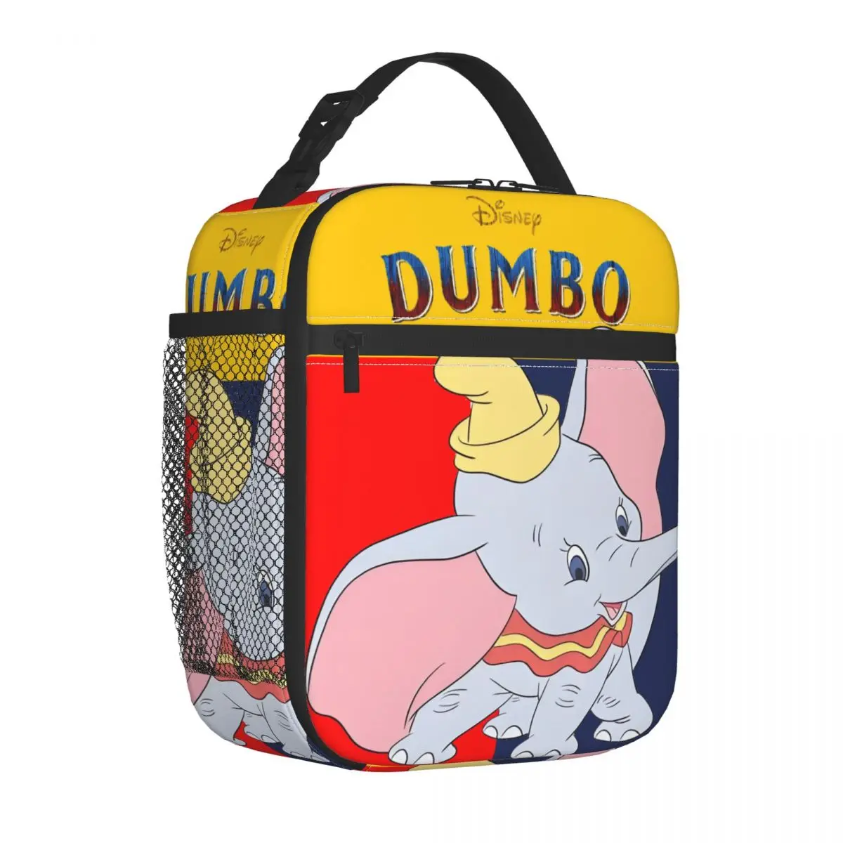 Zipper Closure Unisex Disney Dumbo Film Lunch Bag Casual Cute Elephant Office Lunch Box Bag