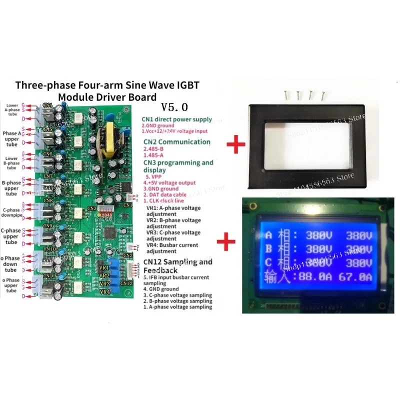 3-Phase 4-Leg SineWave IGBT Driver Board - Ultra-Precise High-Efficiency Power Control Module for Industrial Automation