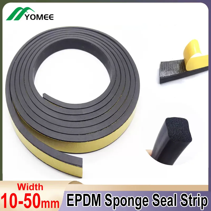 

EPDM Sponge Seal Strip Self Adhesive Rubber Strip Waterproof Anti-collision Soundproof Window Door Foam Seal Gasket