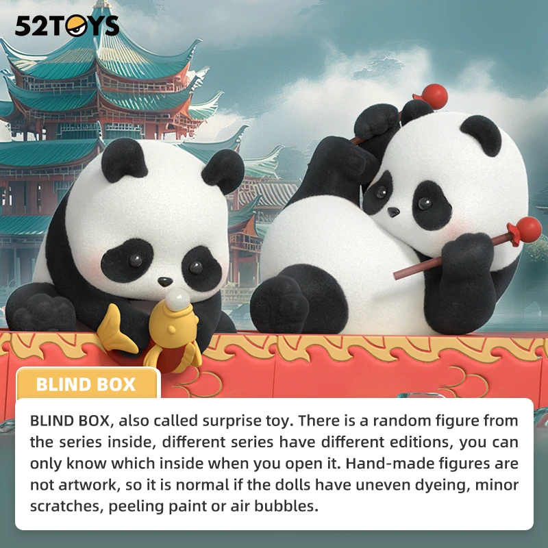 52TOYS Blind Box Panda Roll Dragon Boat Racing, Mystery Box, random Collectible Toy Desktop Decoration Panda Gift for Birthday