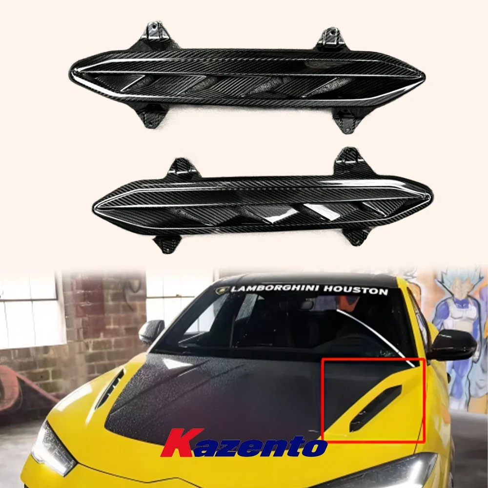 

For Lamborghini URUS 2023 Dry Carbon Fiber Hood Vents Pair High Quality