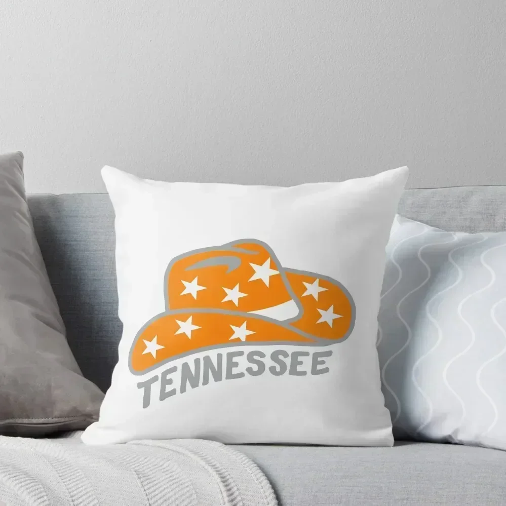 Orange and White Cowboy Hat Throw Pillow Throw Pillow Covers Pillow Case pillowcase