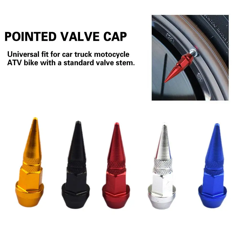 1Pc Valve Caps Car Motorcycle Wheel Tire Valve Caps Dustproof Cover 45mm Spiked Valve Caps Auto Accessories