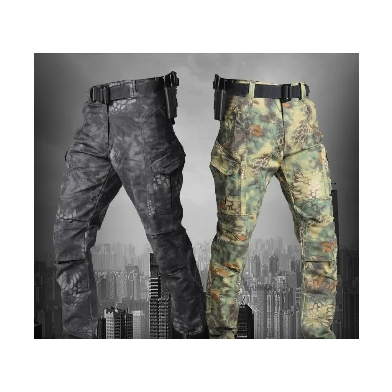 

Men's Tactical Pants Waterproof and Durable Hiking Training Hiking Pants Outdoor Camping Multi Pocket Men's Hunting Pants