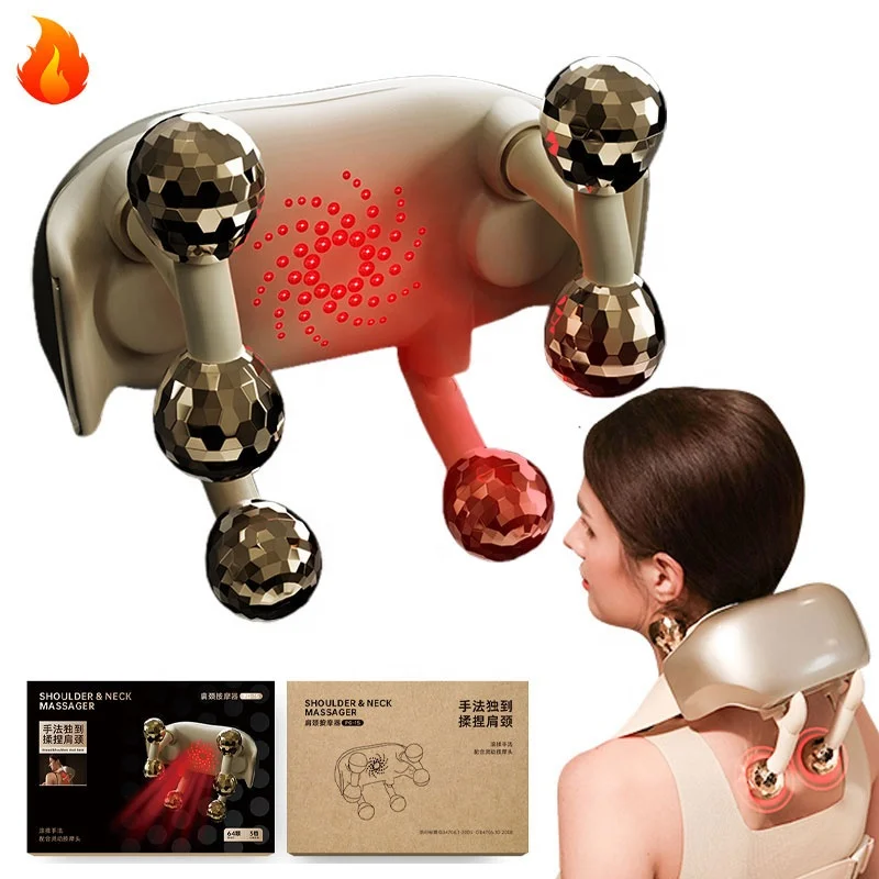 

Умная библиотека, глубокий разминающий массажер шиацу для шеи и плеч с успокаивающим теплом, 3 режима для облегчения мышечной боли