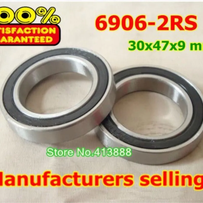 NBZH bearing(1pcs) The Rubber Sealing Cover  Thin Wall Deep Groove Ball Bearings 6906-2RS 30*47*9 Mm