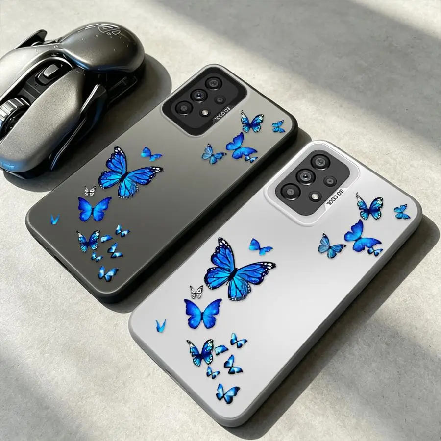 Floating Gradient Butterfly Case for Samsung Galaxy A25 A73 A13 A17 A52 A32 A36 A12 A54 A14 A56 A23 A71 A72 A16 A34 Phone Cover