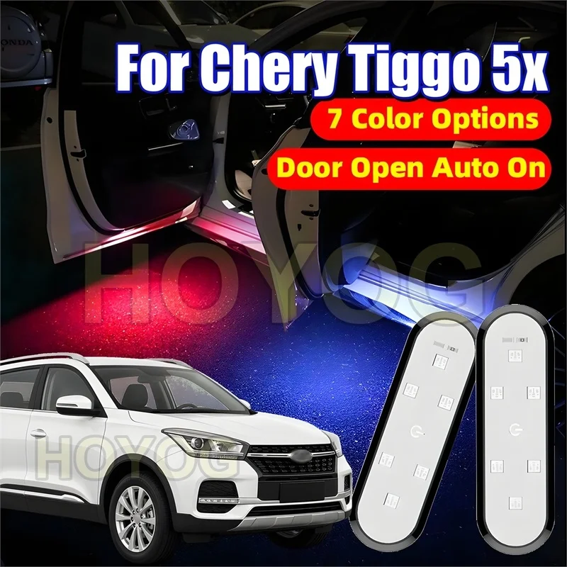 Fit for Chery Tiggo 5x 2017-2022 Wireless Car Door Courtesy Light with a Magnetic Sensor and a USB Rechargeable Battery