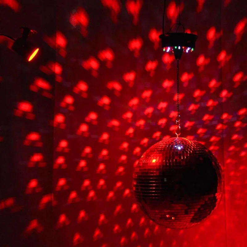 Bola giratoria de cristal reflectante para escenario, luces de escenario para Bar, boda, Fiesta en casa, decoración de Navidad, discoteca, Bola de espejo de varios tamaños