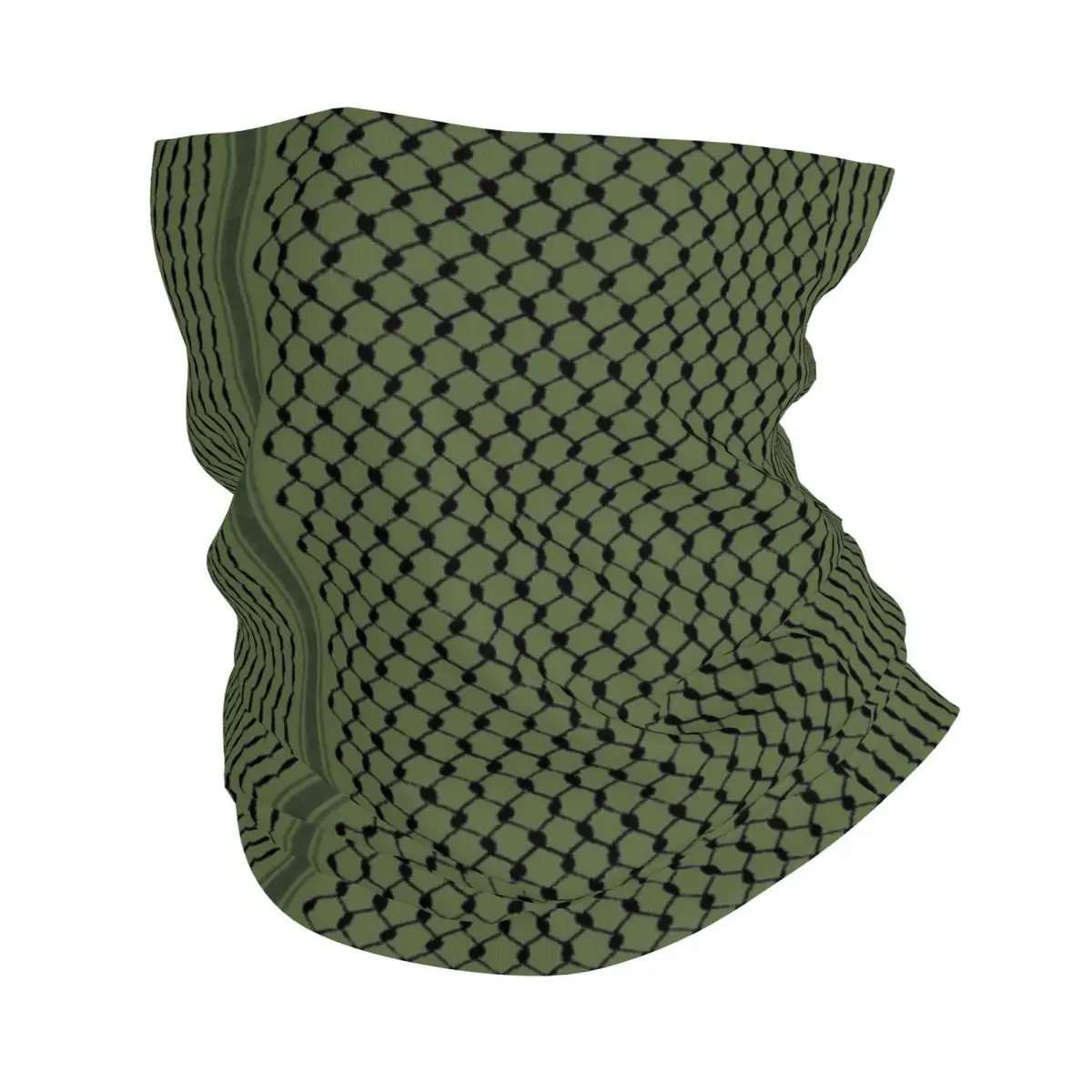 Hatta Kufiya Folk Bandana Neck Gaiter Arabic Keffiyeh Shemagh Balaclavas Face Scarf Warm Headband Fishing Unisex Adult Windproof