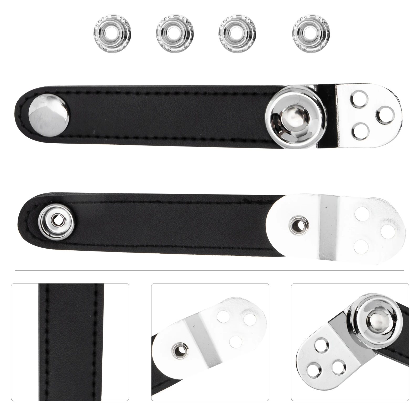 

1 Set Universal Double-Layer Premium Cowhide Accordion Bellows Buckle Belt Durable Replacement Straps For Accordion Players