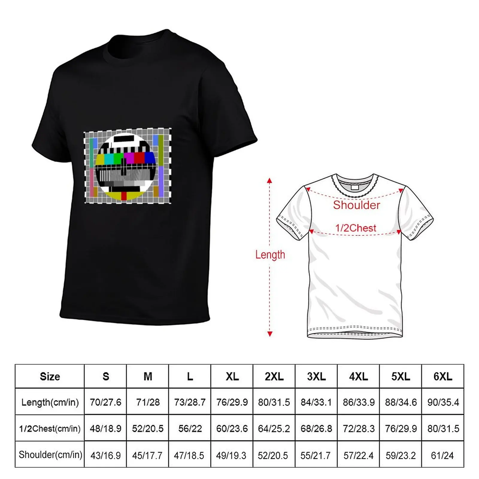 ABC Test Pattern T-Shirt oversized t shirt graphics men tshirt