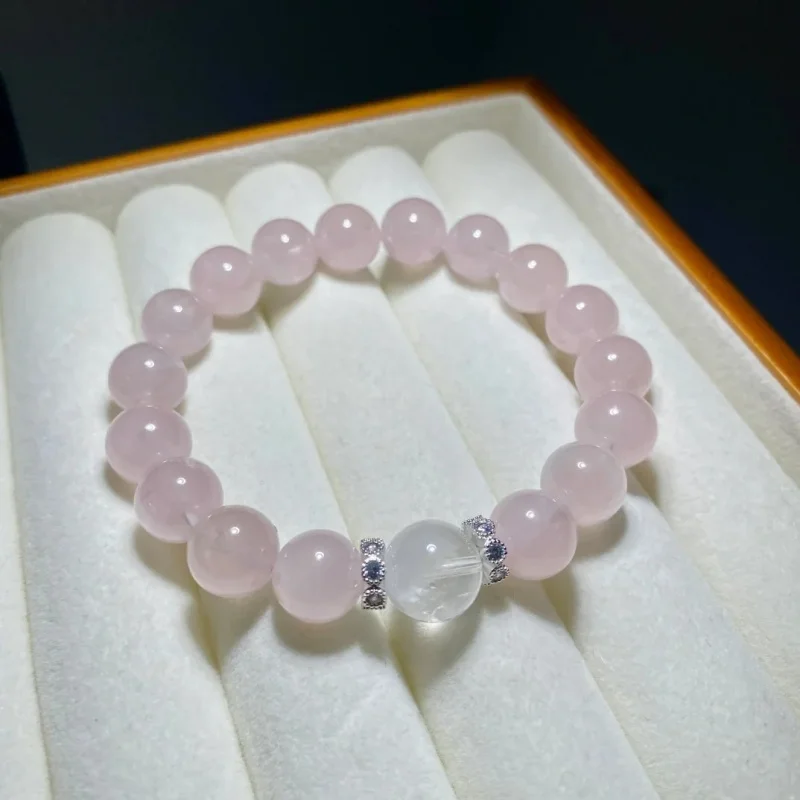Natural , gentle pink women, elastic bracelet jewelry